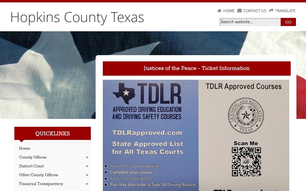 Hopkins County criminal court cases Class C ticket options