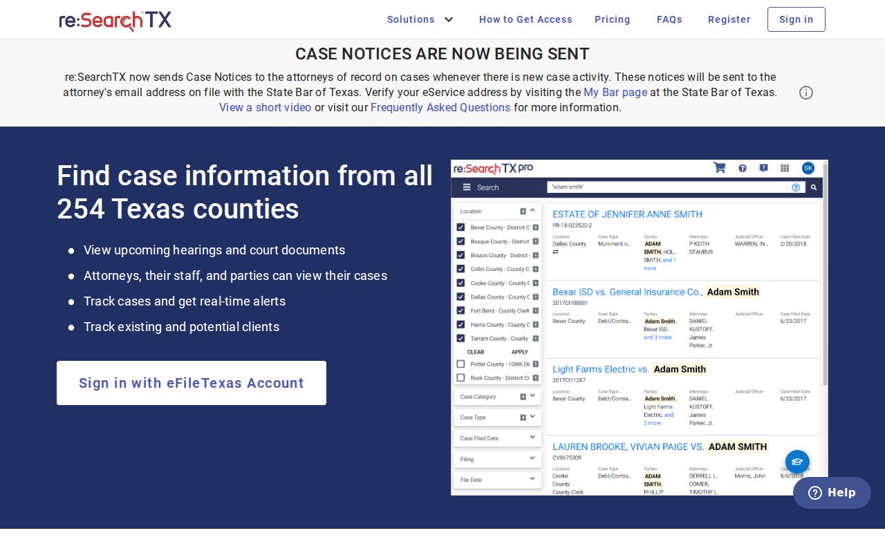 Hopkins County criminal court cases reSearchTX portal