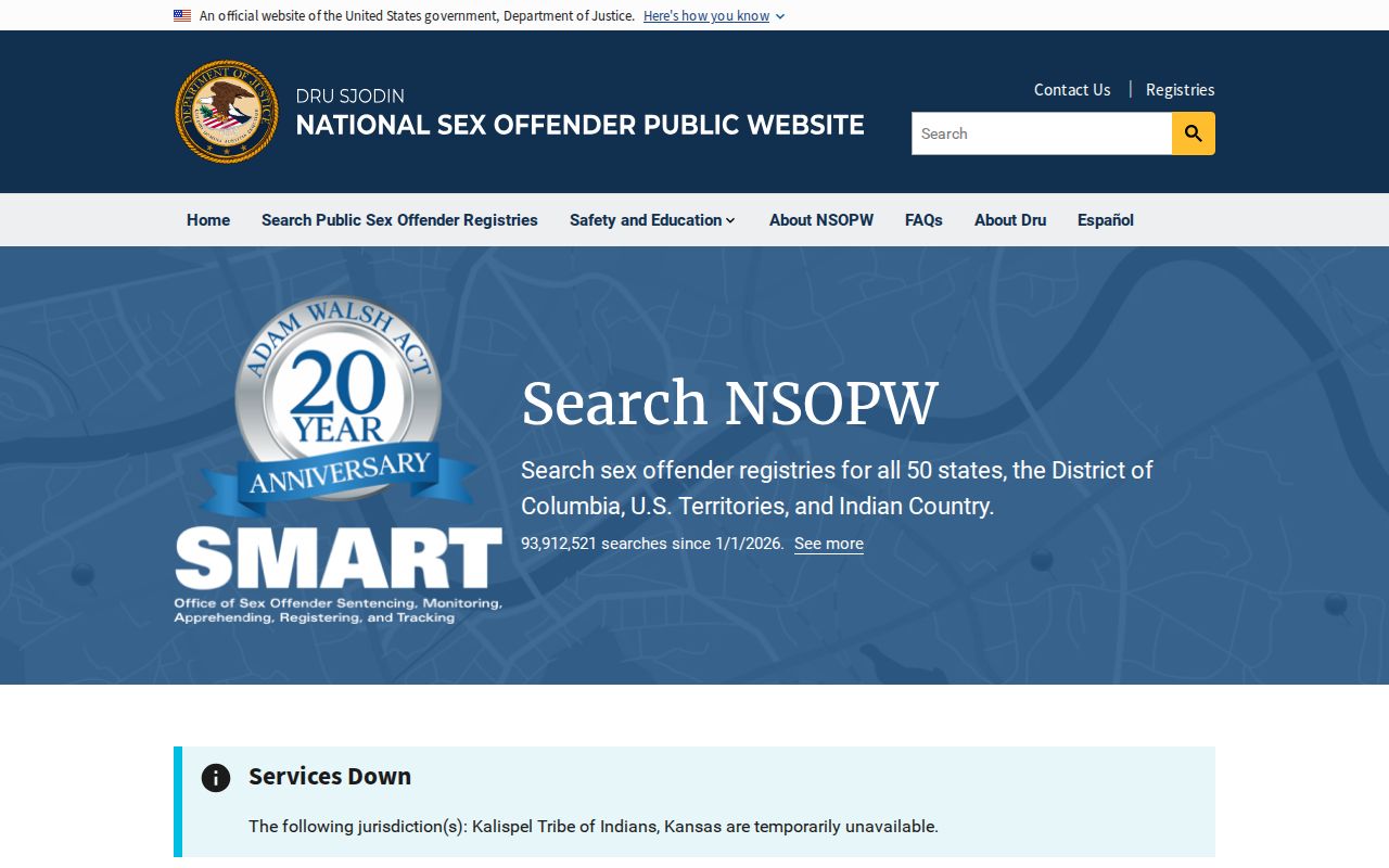 National registry search supplement for a Hopkins County sex offender check