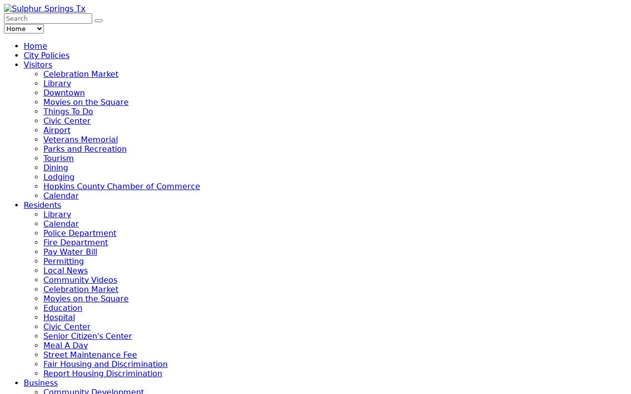 Sulphur Springs criminal records information from the city Police Department